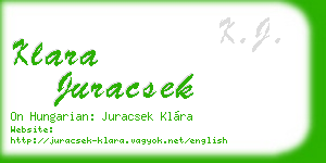 klara juracsek business card